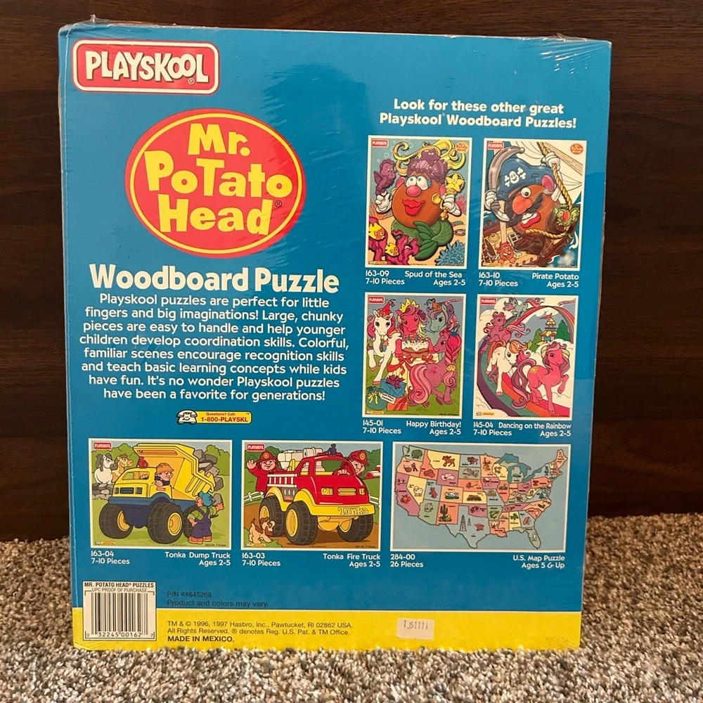 VTG Playskool Wooden Puzzle 1997 Mr. Potato Head Pirate Toddler 9 Piece 90s NEW
